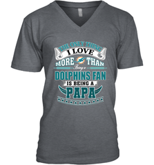NFL The Only Thing I Love More Than Being A Miami Dolphins Fan Is Being A Papa Football Men's V-Neck Men's V-Neck - belovedtshirt