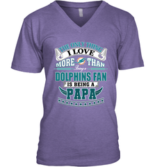 NFL The Only Thing I Love More Than Being A Miami Dolphins Fan Is Being A Papa Football Men's V-Neck Men's V-Neck - belovedtshirt