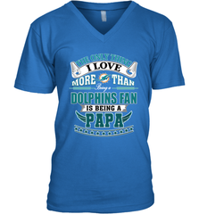 NFL The Only Thing I Love More Than Being A Miami Dolphins Fan Is Being A Papa Football Men's V-Neck Men's V-Neck - belovedtshirt