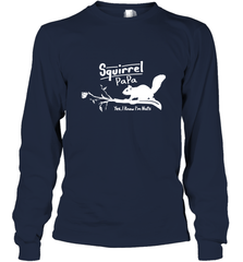 Mens Squirrel Papa Art Father's Day Gift Long Sleeve T-Shirt Long Sleeve T-Shirt - belovedtshirt