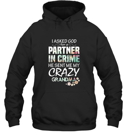 Crazy Grandma Hooded Sweatshirt Hooded Sweatshirt / Black / S Hooded Sweatshirt - belovedtshirt