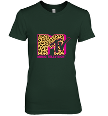 MTV Logo Leopard Print Women's Premium T-Shirt Women's Premium T-Shirt - belovedtshirt