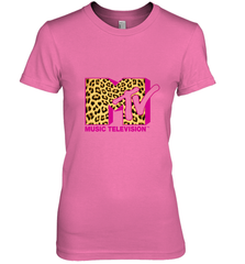 MTV Logo Leopard Print Women's Premium T-Shirt Women's Premium T-Shirt - belovedtshirt