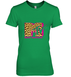 MTV Logo Leopard Print Women's Premium T-Shirt