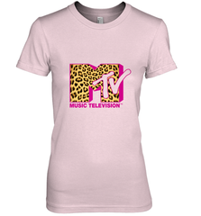MTV Logo Leopard Print Women's Premium T-Shirt Women's Premium T-Shirt - belovedtshirt