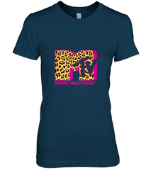 MTV Logo Leopard Print Women's Premium T-Shirt Women's Premium T-Shirt - belovedtshirt