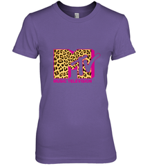 MTV Logo Leopard Print Women's Premium T-Shirt Women's Premium T-Shirt - belovedtshirt