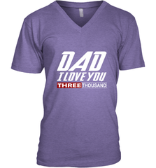 I Love You Dad 3000 Papa Three Tsnd Father's day Gift Men's V-Neck Men's V-Neck - belovedtshirt