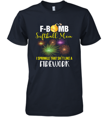 F Bomb Softball Mom Men's Premium T-Shirt Men's Premium T-Shirt - belovedtshirt