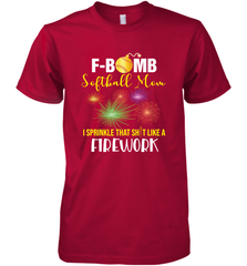 F Bomb Softball Mom Men's Premium T-Shirt Men's Premium T-Shirt - belovedtshirt