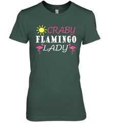 Crazy Pink Flamingo Lady Women's Premium T-Shirt Women's Premium T-Shirt - belovedtshirt