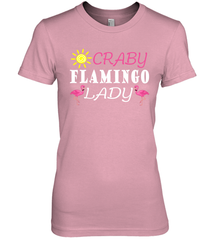 Crazy Pink Flamingo Lady Women's Premium T-Shirt Women's Premium T-Shirt - belovedtshirt
