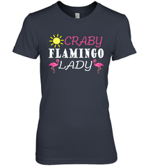 Crazy Pink Flamingo Lady Women's Premium T-Shirt Women's Premium T-Shirt - belovedtshirt