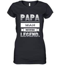 Papa Man Myth Legend Father's Day Dad Veteran Gift Women's V-Neck T-Shirt