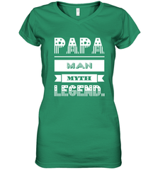 Papa Man Myth Legend Father's Day Dad Veteran Gift Women's V-Neck T-Shirt Women's V-Neck T-Shirt - belovedtshirt