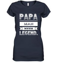Papa Man Myth Legend Father's Day Dad Veteran Gift Women's V-Neck T-Shirt