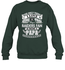 NFL The Only Thing I Love More Than Being A Oakland Raiders Fan Is Being A Papa Football Crewneck Sweatshirt Crewneck Sweatshirt - belovedtshirt