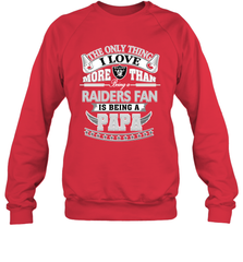 NFL The Only Thing I Love More Than Being A Oakland Raiders Fan Is Being A Papa Football Crewneck Sweatshirt Crewneck Sweatshirt - belovedtshirt