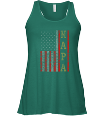 Cool Patriotic Napa US Flag Women's Racerback Tank Women's Racerback Tank - belovedtshirt