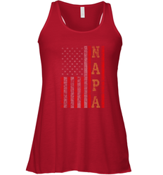 Cool Patriotic Napa US Flag Women's Racerback Tank