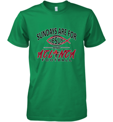 Sundays Are For Jesus and Atlanta Funny Christian Football Men's Premium T-Shirt