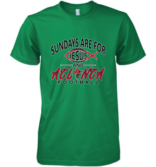 Sundays Are For Jesus and Atlanta Funny Christian Football Men's Premium T-Shirt Men's Premium T-Shirt - belovedtshirt