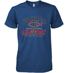 Sundays Are For Jesus and Atlanta Funny Christian Football Men's Premium T-Shirt Men's Premium T-Shirt - belovedtshirt