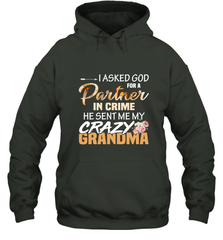 Crazy Grandma Partner in crime Hooded Sweatshirt Hooded Sweatshirt - belovedtshirt