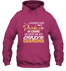 Crazy Grandma Partner in crime Hooded Sweatshirt Hooded Sweatshirt - belovedtshirt