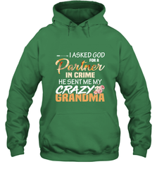Crazy Grandma Partner in crime Hooded Sweatshirt Hooded Sweatshirt - belovedtshirt