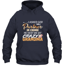 Crazy Grandma Partner in crime Hooded Sweatshirt Hooded Sweatshirt - belovedtshirt