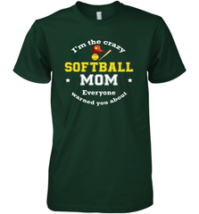 Crazy Softball Mom Men's Premium T-Shirt Men's Premium T-Shirt - belovedtshirt
