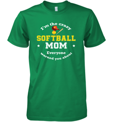 Crazy Softball Mom Men's Premium T-Shirt