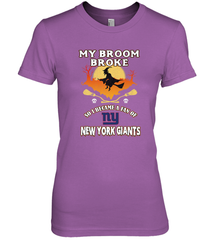 Broom Broke So I Became A Fan of New York Giants  NFL Halloween Costume Women's Premium T-Shirt Women's Premium T-Shirt - belovedtshirt