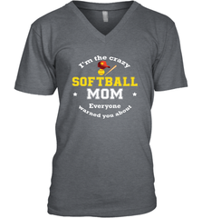 Crazy Softball Mom Men's V-Neck Men's V-Neck - belovedtshirt