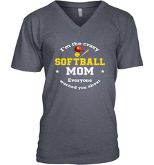 Crazy Softball Mom Men's V-Neck Men's V-Neck - belovedtshirt