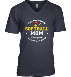 Crazy Softball Mom Men's V-Neck
