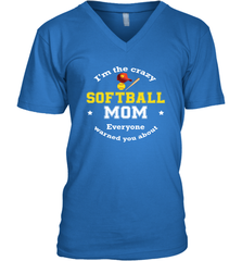 Crazy Softball Mom Men's V-Neck Men's V-Neck - belovedtshirt