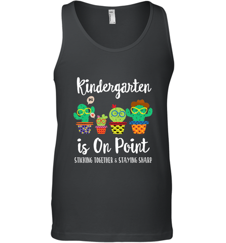 Kindergarten is on point, 1st day of school cactus teacher Men's Tank Top Men's Tank Top / Black / XS Men's Tank Top - belovedtshirt