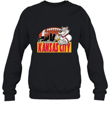 NFL Kansas City Football Logo Skyline Cityscape Crewneck Sweatshirt Crewneck Sweatshirt - belovedtshirt