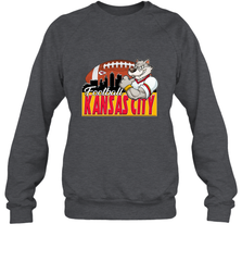 NFL Kansas City Football Logo Skyline Cityscape Crewneck Sweatshirt Crewneck Sweatshirt - belovedtshirt