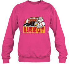 NFL Kansas City Football Logo Skyline Cityscape Crewneck Sweatshirt Crewneck Sweatshirt - belovedtshirt