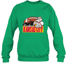 NFL Kansas City Football Logo Skyline Cityscape Crewneck Sweatshirt Crewneck Sweatshirt - belovedtshirt