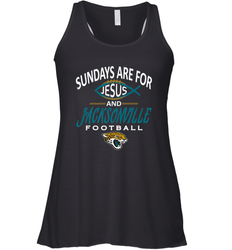 Sundays Are For Jesus and Jacksonville Funny Football Women's Racerback Tank