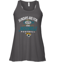 Sundays Are For Jesus and Jacksonville Funny Football Women's Racerback Tank Women's Racerback Tank - belovedtshirt