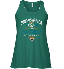 Sundays Are For Jesus and Jacksonville Funny Football Women's Racerback Tank Women's Racerback Tank - belovedtshirt