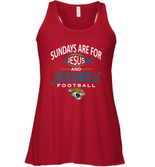 Sundays Are For Jesus and Jacksonville Funny Football Women's Racerback Tank Women's Racerback Tank - belovedtshirt