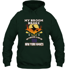 Broom Broke So I Became A Fan of New York Giants  NFL Halloween Costume Hooded Sweatshirt Hooded Sweatshirt - belovedtshirt