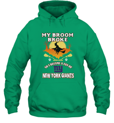 Broom Broke So I Became A Fan of New York Giants  NFL Halloween Costume Hooded Sweatshirt Hooded Sweatshirt - belovedtshirt
