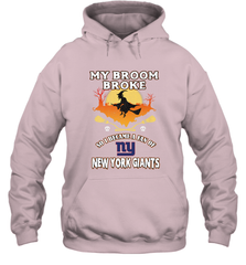 Broom Broke So I Became A Fan of New York Giants  NFL Halloween Costume Hooded Sweatshirt Hooded Sweatshirt - belovedtshirt